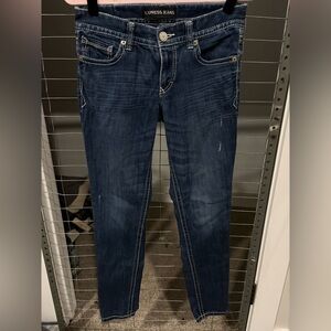 Express Women’s Skinny Jeans - Dark Blue Denim